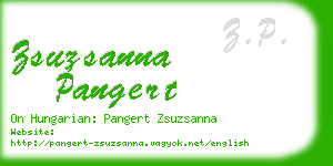 zsuzsanna pangert business card